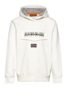 Burgee Hoodie Tops Sweat-shirts & Hoodies Hoodies White Napapijri