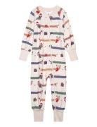 Bamboo Two Way Zip Pyjamas Santa Dogs 65 50/56 Pyjamas Sie Jumpsuit Cr...