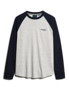 Essential Logo Baseball Ls Top Tops T-shirts Long-sleeved Grey Superdr...