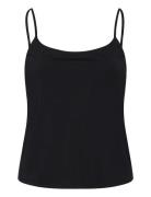 Low-Cut Tank Top Tops T-shirts & Tops Sleeveless Black Mango