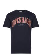 Copenhagen Heritage S/S Tee Tops T-shirts Short-sleeved Navy Lindbergh