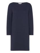 Structured Jersey Dress Kort Kjole Navy Tom Tailor