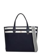 Th Distinct Satchel Melton Shopper Veske Navy Tommy Hilfiger