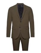 Plain Mens Suit - Normal Lenght Dress Green Lindbergh