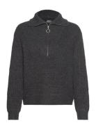 Onlbaker L/S Zip Pullover Knt Noos Tops Knitwear Jumpers Black ONLY