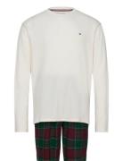 Ls Waffle Flannel Pj Set Pyjamas White Tommy Hilfiger