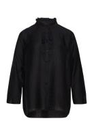 Wa-Caysa Tops Shirts Long-sleeved Black Wasabiconcept