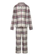 Pj Straight Gifting Print Set Pyjamas Sett Cream Tommy Hilfiger