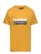 Hmltukas T-Shirt S/S Sport T-shirts Short-sleeved Yellow Hummel