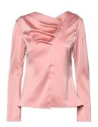 Asymmetrical Long Sleeve Top, 2261 Tops Blouses Long-sleeved Pink STIN...