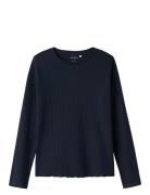 Nkfvemma Ls Slim Top Tops T-shirts Long-sleeved T-shirts Navy Name It