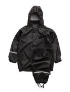 Basic Rainsuit, Pu Outerwear Rainwear Rainwear Sets Black CeLaVi