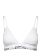 Lightly Lined Triangle Lingerie Bras & Tops Soft Bras Bralette White C...