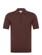 Maxwell Tops Polos Short-sleeved Brown Reiss