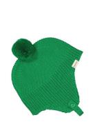 Aly Pompom Accessories Headwear Hats Beanie Green MarMar Copenhagen