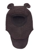 Balaclava Ears Wool Accessories Headwear Balaclava Brown Huttelihut