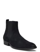 Biabeck Chelsea Boot Oily Suede Støvletter Chelsea Boot Black Bianco