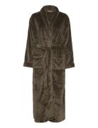 Filipa Fleece Robe Long Morgenkåpe Brown Missya