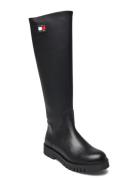 Tjw Long Shaft Boot Høye Støvletter Black Tommy Hilfiger