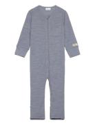 Nbmwyla Wo/Vi Ls Suit Langermet Bodysuit Blue Name It