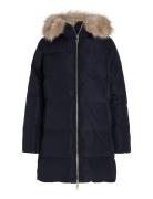 Mw Down Reg Coat With Fur Fôret Kåpe Navy Tommy Hilfiger