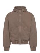 Bubble Zip Hoodie Designers Sweat-shirts & Hoodies Hoodies Beige Hope