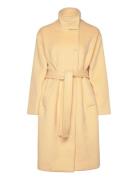 Long Sleeve High Collar Coat, 2268 Ullfrakk Frakk Yellow STINE GOYA