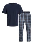 Jacluca Ss Tee And Woven Pants Giftbox Pyjamas Navy Jack & J S