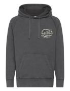 Heavy Wash Hoodie Tops Sweat-shirts & Hoodies Hoodies Grey GANT