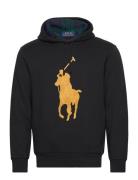 The Rl Fleece Big Pony Hoodie Tops Sweat-shirts & Hoodies Hoodies Blac...