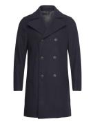 Recycled Pea Coat Ullfrakk Frakk Navy Lindbergh