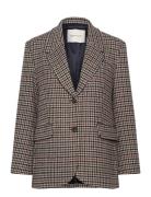 Reg Houndstooth Blazer Blazers Single Breasted Blazers Brown GANT