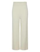 Yasfonny Hw Knit Pant S. Noos Bottoms Trousers Wide Leg Cream YAS