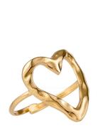 Open Heart Ring Nøkkelring Gold By Jolima