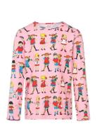 Pippi And Friends Shirt Tops T-shirts Long-sleeved T-shirts Pink Pippi...