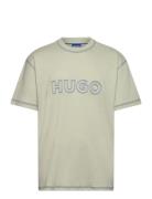 Nitlogo Tops T-shirts Short-sleeved Green HUGO BLUE