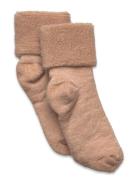 Anklesock Terry Wool Baby Socks & Tights Baby Socks Beige Mp Denmark