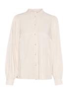 Cubelva Olly Shirt Tops Blouses Long-sleeved Cream Culture