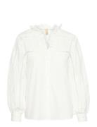 Culio Iris Lace Shirt Tops Blouses Long-sleeved Cream Culture