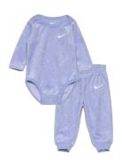 Nike Essentials Bodysuit And Pants Set Langermet Bodysuit Blue Nike