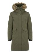 Emma Wns Parka Fôret Jakke Khaki Green Didriksons