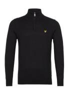 Cotton Merino Quarter Zip Jumper Tops Knitwear Half Zip Jumpers Black ...