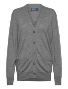 Wool Long Cardigan Tops Knitwear Cardigans Grey Polo Ralph Lauren