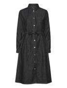 Soft Denim Svanil Dress Knelang Kjole Black Mads Nørgaard