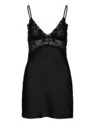 Sd Satin Lace Ali Bodies Slip Black Hunkemöller