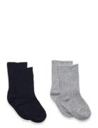 2 Pack Ribbed Socks Socks & Tights Socks Grey Mango