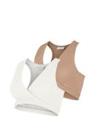 Mlhelena Crossy Bra 2-Pack Nf. BH White Mamalicious