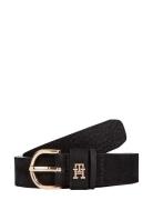 Essential Effortless 2.5 Nubuck Belte Black Tommy Hilfiger