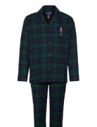 Polo Bear Plaid Flannel Pajama Set Pyjamas Navy Polo Ralph Lauren Unde...