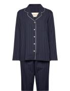 Satin Stripe Pajama Set Gb Pyjamas Navy GANT